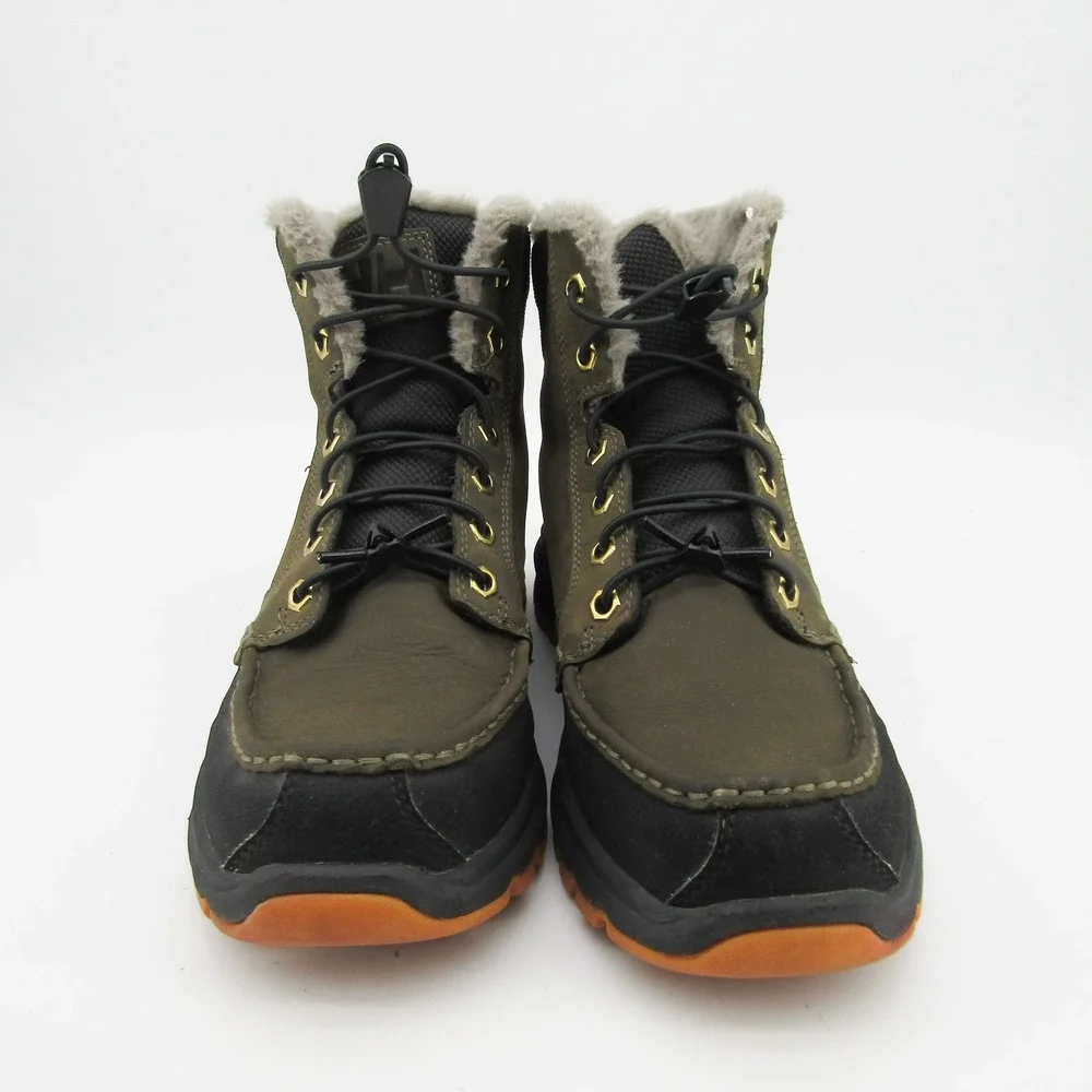 Helly Hansen Mens Garibaldi V3 Winter Boots Size 9.5 Leather Faux Fur Moc Toe